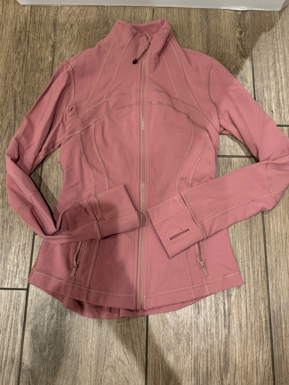 Lulu Lemon Dusty Rose Zip-Up Athletic Jacket